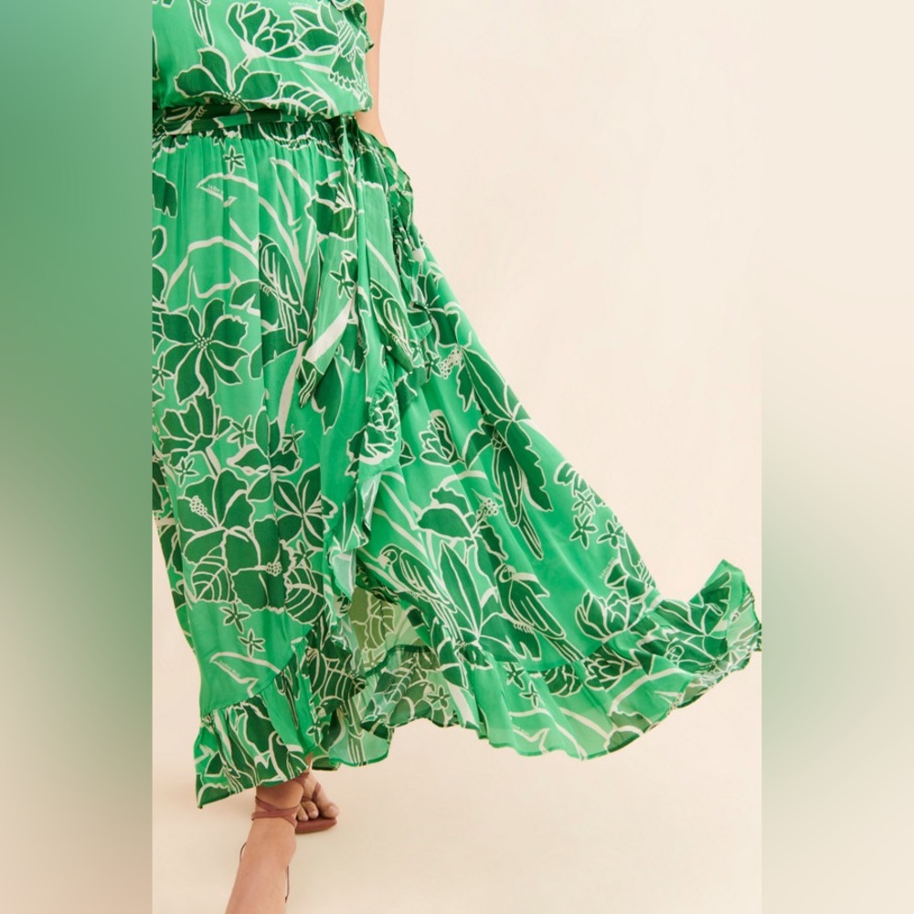 Farm Rio Printed One-Shoulder Ruffle Dress - Picture 8 of 9